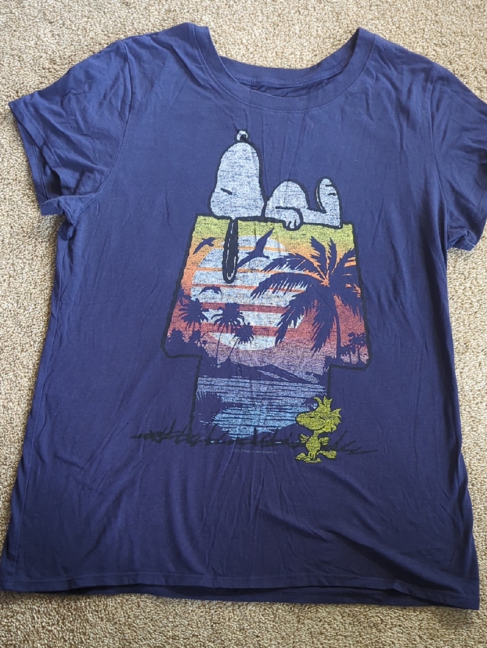 Kohl's Navy Snoopy Graphic Short Sleeve Tee